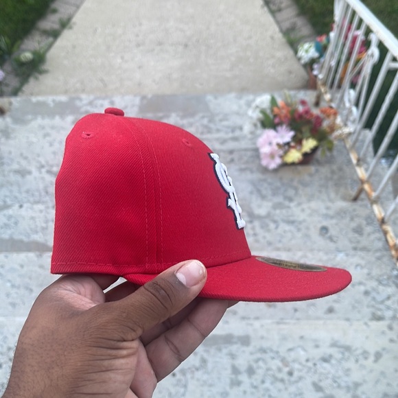 St. Louis Cardinals New Era Low Profile 59FIFTY Fitted Hat - Red - Picture 2 of 5